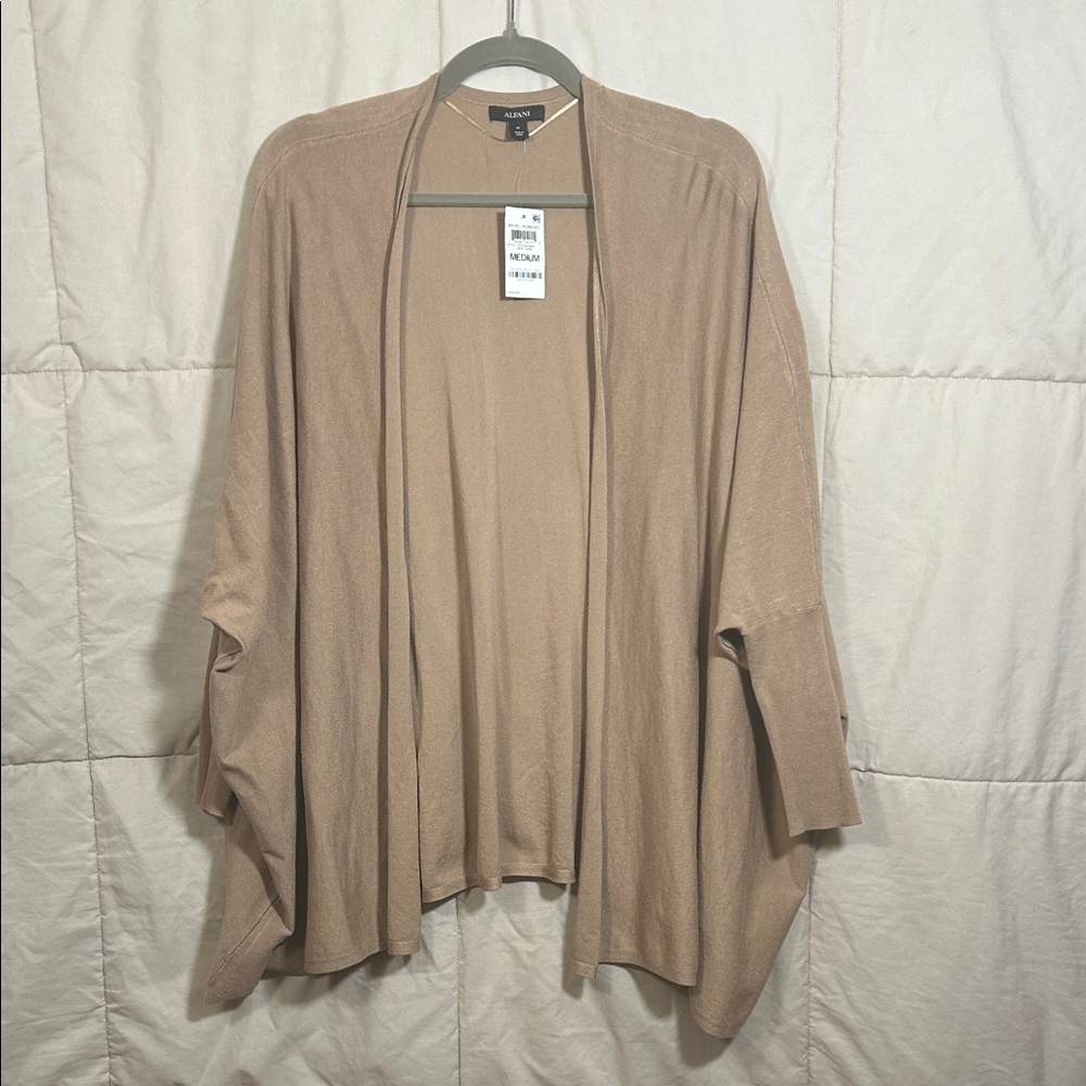 Alfani Camel/Fawn Open-Front Women's Poncho